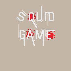 Свитшот хлопковый мужской Squid game blood, цвет: миндальный — фото 2