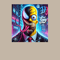 Свитшот хлопковый мужской Venom-Homer - collaboration, цвет: миндальный — фото 2