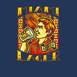 Свитшот хлопковый мужской Miami lager, цвет: тёмно-синий — фото 2