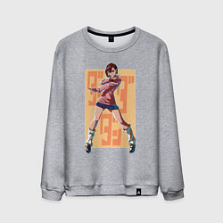 Свитшот хлопковый мужской Momo Ayase, цвет: меланж