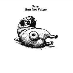 Свитшот хлопковый мужской Мопс Валентин, цвет: белый — фото 2