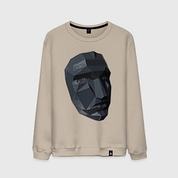 Свитшот хлопковый мужской Boss mask, цвет: миндальный