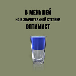 Свитшот хлопковый мужской Оптимальный оптимист, цвет: авокадо — фото 2
