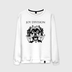Свитшот хлопковый мужской Joy Division - rock dog, цвет: белый