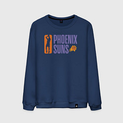 Свитшот хлопковый мужской Phoenix Suns play, цвет: тёмно-синий