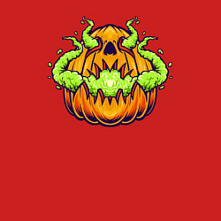 Свитшот хлопковый мужской Зловещая тыква, цвет: красный — фото 2