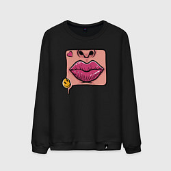 Мужской свитшот Smile and lips