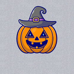 Свитшот хлопковый мужской Тыковка в шляпке, цвет: меланж — фото 2