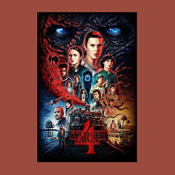 Свитшот хлопковый мужской Stranger Things 4, цвет: кирпичный — фото 2