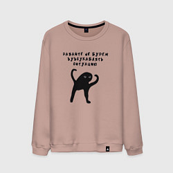 Свитшот хлопковый мужской Давайте не будем усугублять, цвет: пыльно-розовый