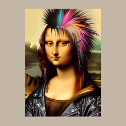 Свитшот хлопковый мужской Mona Lisa - punks not dead, цвет: миндальный — фото 2