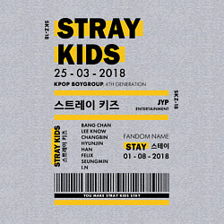 Свитшот хлопковый мужской Stray kids ticket, цвет: меланж — фото 2