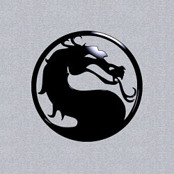 Свитшот хлопковый мужской Смертельная битва - логотип, цвет: меланж — фото 2