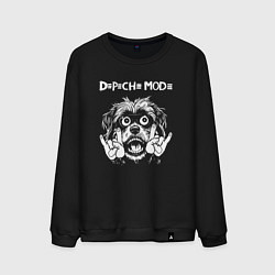 Свитшот хлопковый мужской Depeche Mode rock dog, цвет: черный