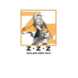 Свитшот хлопковый мужской Солдат 0 Энби - Zenless Zone Zero, цвет: белый — фото 2