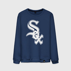 Свитшот хлопковый мужской Chicago white sox - baseball, цвет: тёмно-синий