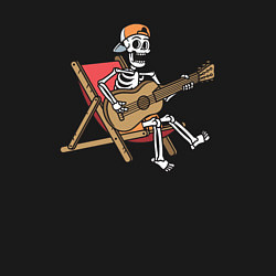 Свитшот хлопковый мужской Скелетик гитарист, цвет: черный — фото 2