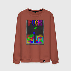 Свитшот хлопковый мужской Tetris, цвет: кирпичный