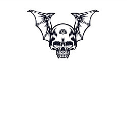 Свитшот хлопковый мужской Bat skull, цвет: белый — фото 2