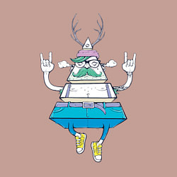 Свитшот хлопковый мужской Выход в астрал, цвет: пыльно-розовый — фото 2