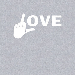 Свитшот хлопковый мужской Love - fuck, цвет: меланж — фото 2