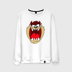 Свитшот хлопковый мужской Tasmanian Devil, цвет: белый
