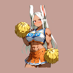 Свитшот хлопковый мужской Мирко-черлидер с помпонами, цвет: пыльно-розовый — фото 2