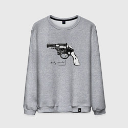 Свитшот хлопковый мужской Andy Warhol revolver sketch, цвет: меланж