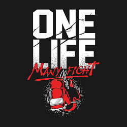Свитшот хлопковый мужской One life many fight, цвет: черный — фото 2