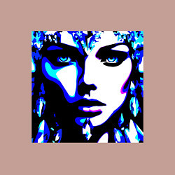 Свитшот хлопковый мужской Абстракция девушка камни, цвет: пыльно-розовый — фото 2