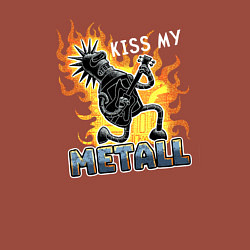 Свитшот хлопковый мужской Футурама: Робот Бендер-гитарист, цвет: кирпичный — фото 2