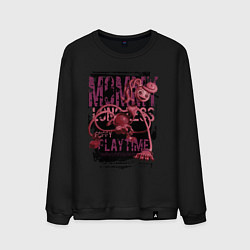 Свитшот хлопковый мужской Мамочка длинные ноги из Poppy Playtime, цвет: черный