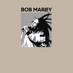 Свитшот хлопковый мужской Боб Марли легенда регги, цвет: миндальный — фото 2