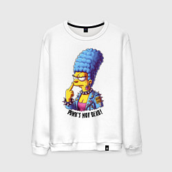 Мужской свитшот Marge Simpson - punks not dead motto