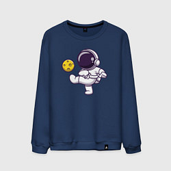 Свитшот хлопковый мужской Moon football, цвет: тёмно-синий