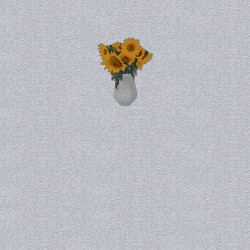 Свитшот хлопковый мужской Букет подсолнухов, цвет: меланж — фото 2