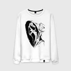 Свитшот хлопковый мужской Крик - Гоуст фейс, цвет: белый