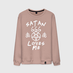 Мужской свитшот Satan 666 loves me