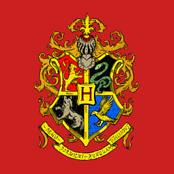 Свитшот хлопковый мужской Хогвартс - герб, цвет: красный — фото 2