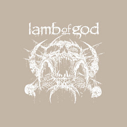 Свитшот хлопковый мужской Lamb of god - skull, цвет: миндальный — фото 2