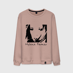 Свитшот хлопковый мужской Милен Фармер, цвет: пыльно-розовый