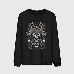 Свитшот хлопковый мужской Самурай, цвет: черный
