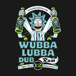 Свитшот хлопковый мужской Рик - вубба лубба даб ром, цвет: черный — фото 2