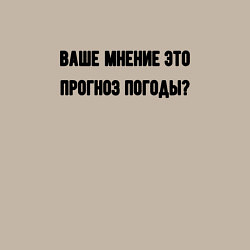 Свитшот хлопковый мужской Мнение это прогноз погоды, цвет: миндальный — фото 2