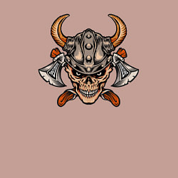 Свитшот хлопковый мужской Череп викинга, цвет: пыльно-розовый — фото 2