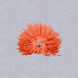 Свитшот хлопковый мужской Сartoon monster fluffy orange, цвет: меланж — фото 2