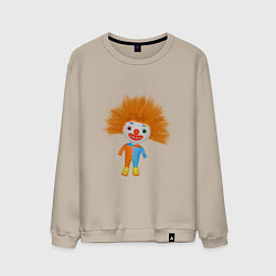 Свитшот хлопковый мужской Рыжеволосый клоун, цвет: миндальный