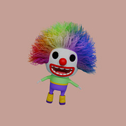 Свитшот хлопковый мужской Cartoon clown colorful hair, цвет: пыльно-розовый — фото 2