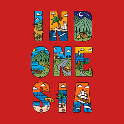 Свитшот хлопковый мужской Индонезия, цвет: красный — фото 2