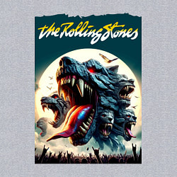 Свитшот хлопковый мужской Волки Роллинг Стоунз - фантазия, цвет: меланж — фото 2